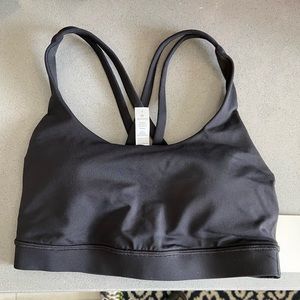 NWT Lululemon Energy Bra- Plain Black, sz 4